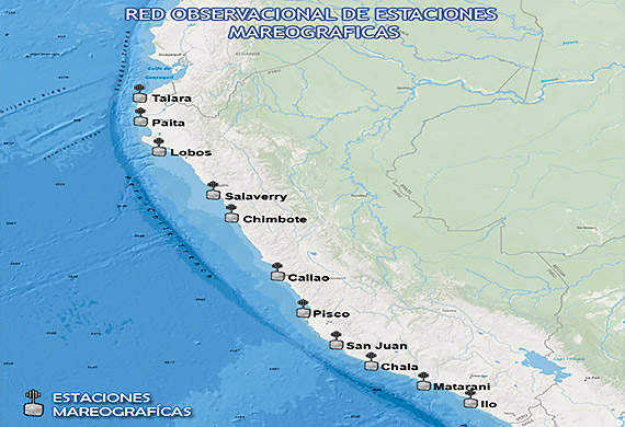 Tide gauge network of Peruvian Navy.